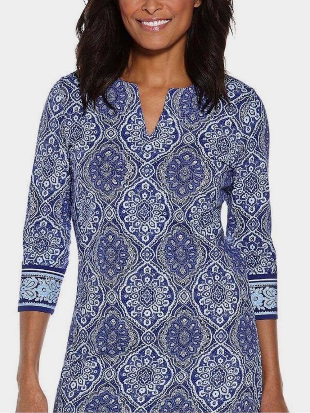 COOLIBAR NEW SPF50+ St. Lucia Tunic Top 3/4 Sleeve Size M